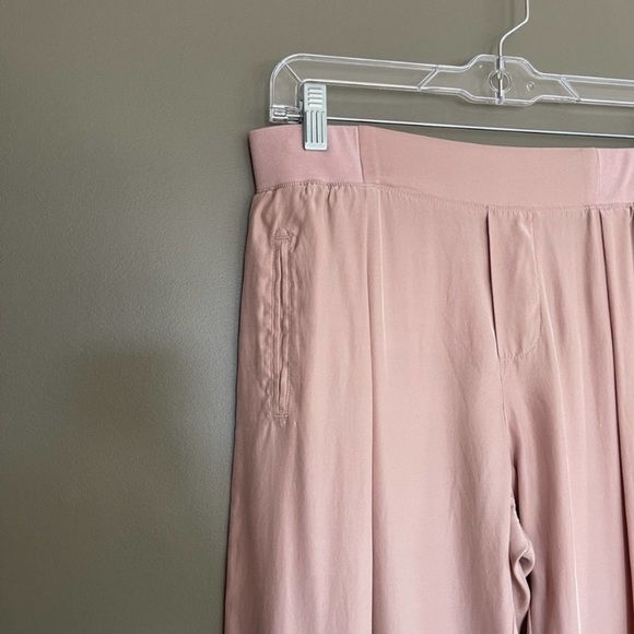 ATM Anthony Thomas Melillo Silk Jogger Pant Pink Size small Pull On Comfortable - Picture 7 of 16